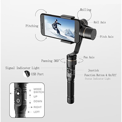 ไม้เซลฟี่-3-axis-handheld-stabilizing-gimbal-for-smartphone