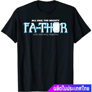 เสื้อยืดMarvelเสื้อยืดยอดนิยม Marvel Hail The Mighty Fa-Thor Simple Fathers Day T-Shirt Marvel Sports T-shirtS-5XL