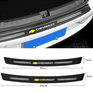 ภาพขนาดย่อของสินค้าเชฟโรเลต สติกเกอร์คาร์บอนไฟเบอร์ 5d ติดท้ายรถยนต์  Car Sticker Rear Bumper Carbon Fiber Protection Decals For Chevrolet Snoic Cruze Colorado Optra Trailblazer Aveo Decal