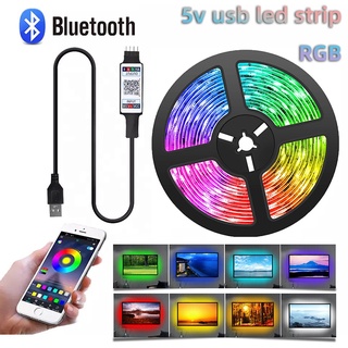 Rgb DC5V USB สายไฟ LED 5050 ยืดหยุ่น 5 เมตร 4 เมตร 3 เมตร 1 เมตร RGB TV BackLight