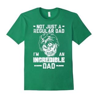 เสื้อยืดทุกวันdailyMarvel Hulk FatherS Day Not Regular Dad T-Shirt New Mens T Shirts Tee GreenSto5XL