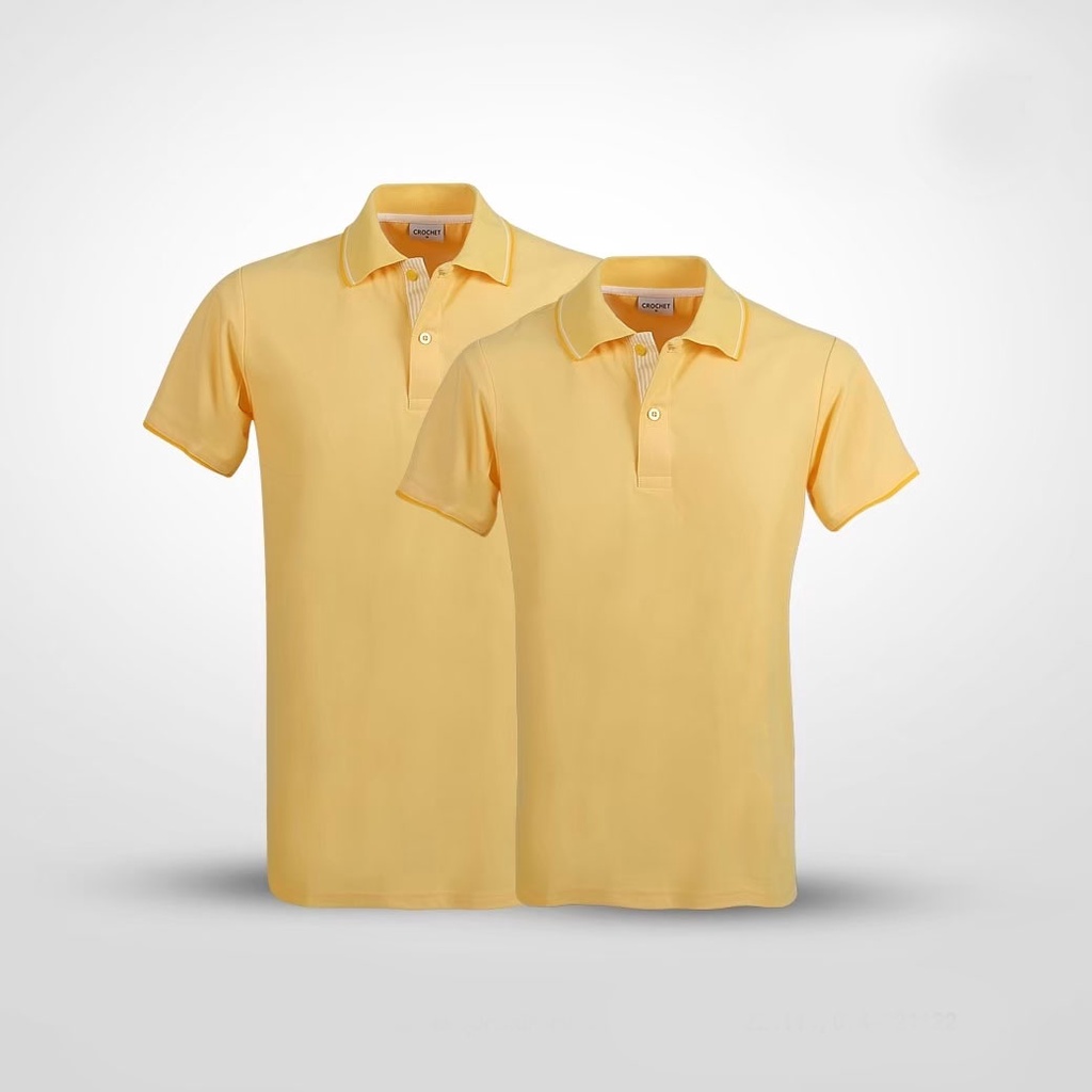เสื้อโปโล-tc-เนื้อผ้า-polyester-ผสม-cotton-เหลือง-เหลืองปกทอนูน-เขียวมิ้นท์