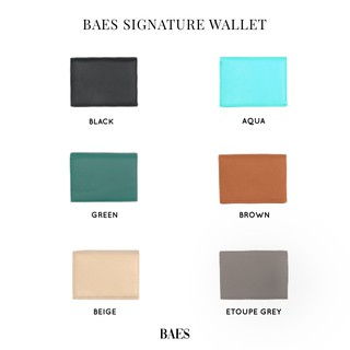 ปั๊มชื่อ! Baes Signature Wallet กระเป๋าสตางค์หนังแท้ ปั๊มชื่อเพิ่มฟรี