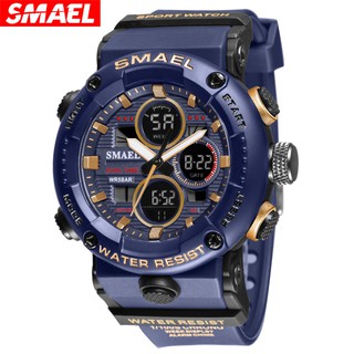 SMAEL 8038 นาฬิกาผู้ชายกีฬา 5Bar กันน้ำนาฬิกาปลุกนาฬิกาข้อมือดิจิตอลมัลติฟังก์ชั่นนาฬิกาควอตซ์นาฬิกา Relogio Masculino