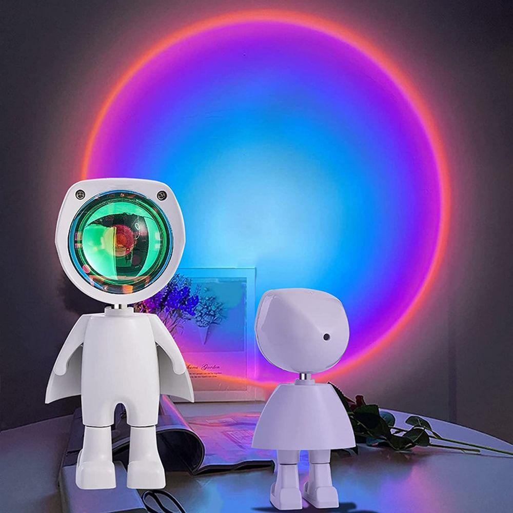 augustine-โคมไฟโปรเจคเตอร์-รูปหุ่นยนต์นักบินอวกาศ-สีรุ้ง-สําหรับตกแต่งบ้าน