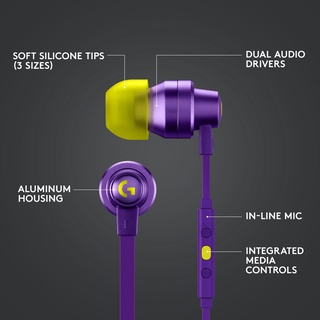 ภาพขนาดย่อของภาพหน้าปกสินค้าLogitech G333 Gaming Earphones with Mic and Dual Drivers - Purple (หูฟังเกมมิ่ง) จากร้าน logi.shop บน Shopee ภาพที่ 6