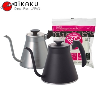 🇯🇵【Direct from Japan】HARIO V60  Drip Kettle  VKF-120  Gas Fire/IH Compatible Practical 800ml Silver/ black Made in Japan Make delicious coffee Coffee &amp; Tea Utensils Coffee Utensils Drip Pots