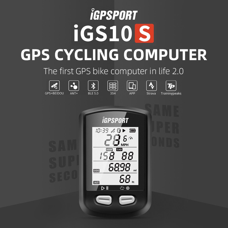 Igpsport iGS10S เครื่องวัดความเร็ว GPS ไร้สาย IPX6 บลูทูธ 5.0 ANT+ กัน ...