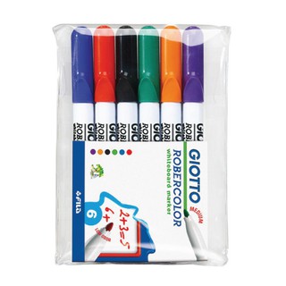 (โค้ดINCSM4Lขั้นต่ำ49ลด20) GIOTTO Robercolor Whiteboard Markers (ปากกาไวท์บอร์ดแบบชุด 6 สี)