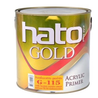 สีรองพื้นอะคริลิค HATO รุ่น G-115 ขนาด 1/4 แกลอน สีเหลือง