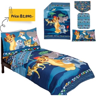 Disney Lion Guard Wild Team 4 Piece Toddler Bedding Set, Blue/Gray/Tan