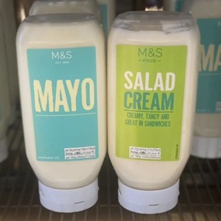 ครีมสลัด/สลัดครีม/มายองเนส MAYONESS MAYO และสลัดครีม SALAD CREAM รสชาติอร่อย ใช้สำหรับทาขนมปังหรือทานกับผักสลัดM&S