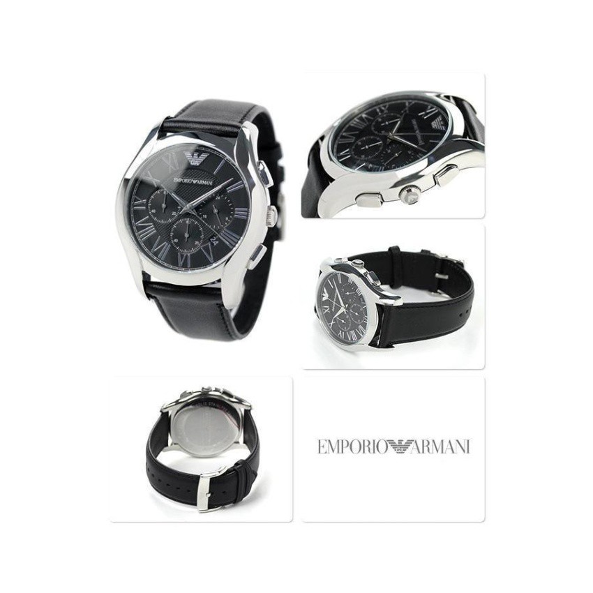 emporio-armani-นาฬิกาผู้ชายgents-new-valente-leather-strap-watchar1700-black