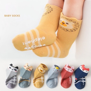 ถุงเท้า กันลื่น ให้ความอบอุ่น ระบายอากาศได้ดี สําหรับเด็กทารกผู้ชาย และเด็กผู้หญิง อายุ 0-3 ปี
