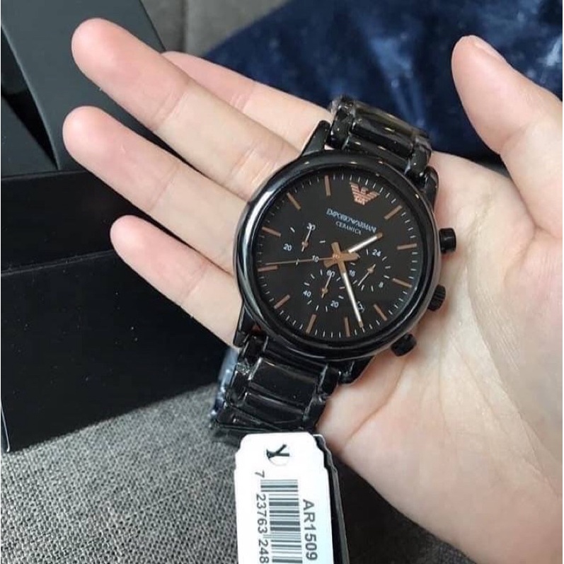 ผ่อน0-นาฬิกา-emporio-armani-ar1509-ceramic-chronograph-watch-ขนาด-43-มม-เซรามิคสีดำ