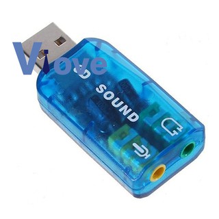 อะแดปเตอร์ USB 5.1 Stereo Sound Card Adaptor ( Windows 7 Compatible )