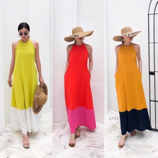 Maya Two-Tone Long Dress