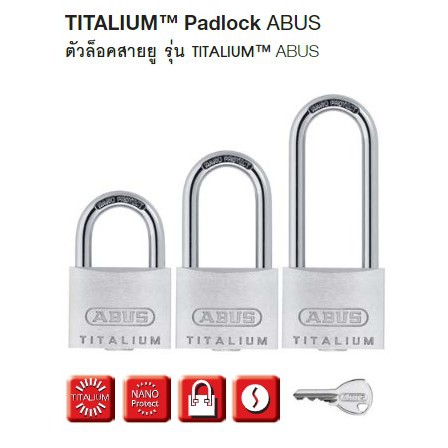 hafele-กุญแจ-ไทเทเลียม-64ti-abus-titalium-padlock-กุญแจ-คล้อง-สายยู-ล็อค-ล็อคเกอร์-ประตู-รั้ว-บ้าน