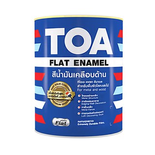 สีน้ำมัน TOA FLAT ENAMEL เบอร์ F888 1 แกลลอน สีน้ำมัน สีเคลือบเงาสูตรความเข้มข้นสูง เนื้อสีมากพิเศษ เหมาะตกแต่งพื้นผิวเห