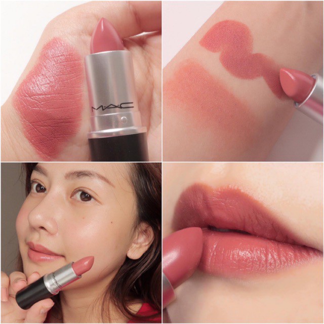 beauty-siam-แท้ทั้งร้าน-beauty-siam-แท้ทั้งร้าน-mac-lipstick-amplified-creme-สี-smoked-almond-128-no-box