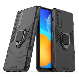 เคส Huawei Y7A ฮาร์ดเคสกันกระแทกเคสโทรศัพท์ Hybrid Armor Shockproof Ring Case Huawei Y7A 2020 HuaweiY7A Cover Stand