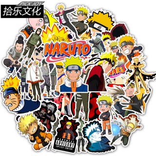 สติ๊กเกอร์ลายการ์ตูน Naruto Sasuke 50 ชิ้นสําหรับตกแต่งกระเป๋าเดินทางสเก็ตบอร์ดรถจักรยานยนต์ Diy
