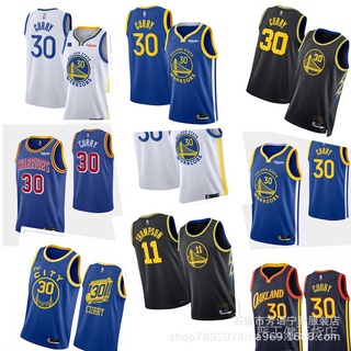 เสื้อกีฬาบาสเก็ตบอล ลาย NBA Jersey Warriors Curry Thompson ADlpjk46APgckd09 สีเขียว