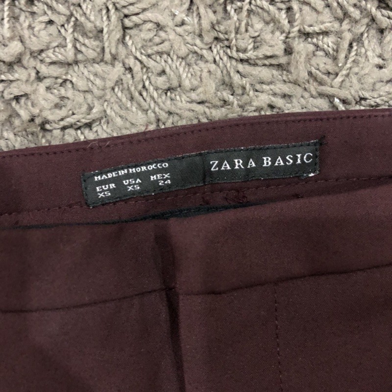 กางเกงขาสั้นzara-size-xs-สีเลือดหมู-ของใหม่ค่ะ