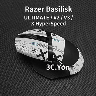 สติกเกอร์ฟิล์มติดด้านข้างเมาส์ กันลื่น กันเหงื่อ สําหรับ Razer Basilisk Ultimate V2 V3 X