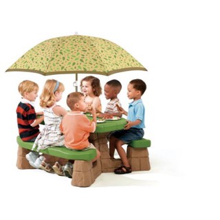 โต๊ะปิดนิค พร้อมร่มกันแดด Step 2 Naturally Playful Picnic Table with Umbrella