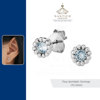 สินค้า 💎👩🏻‍⚕️ [เครื่องประดับ | ปลอดภัย] ต่างหู คนแพ้ง่าย : Tiny Spotlight Earrings (TS-0010) Nantich Jewelry