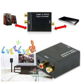 อะแดปเตอร์แปลง Quality Coaxial Optical Audio Digital To Analog RCA L/R Signal