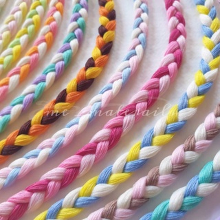 สินค้า (มีสีใหม่) 37 สี เชือกเปีย เชือกถัก ขนาด 7มม. ยาว 1หลา (1หลา=90ซม.)