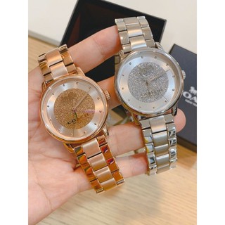 ส่งฟรี+ของแท้100%🌈Coach Ladies Classic Stainless Steel