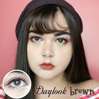 Daylook Brown (1)(2) มินิ สีน้ำตาล น้ำตาล Kitty Kawaii ค่าอมน้ำสูง Contact Lens คอนแทคเลนส์ ค่าสายตา สายตาสั้น แฟชั่น
