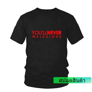 แฟชั่นยูนิเซ็กซ์✚ราคาต่ำสุด!! เสื้อยืดผ้าฝ้าย พิมพ์ลาย You Will Never Walk Alone Liverpool สําหรับผู้ชาย 671171S-3XL