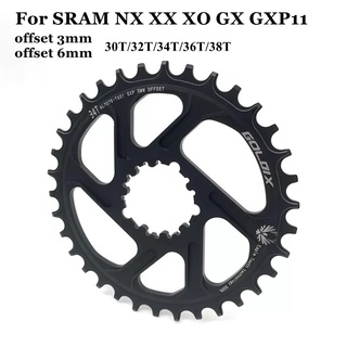 Ĕфф Ĕффgxp จานหน้าจักรยานเสือภูเขา 6 มม. ออฟเซต 3 มม. 30T 32T 34T 36T 38T สําหรับ Sram 11 12S Nx Xx Xo Gx Gxp11