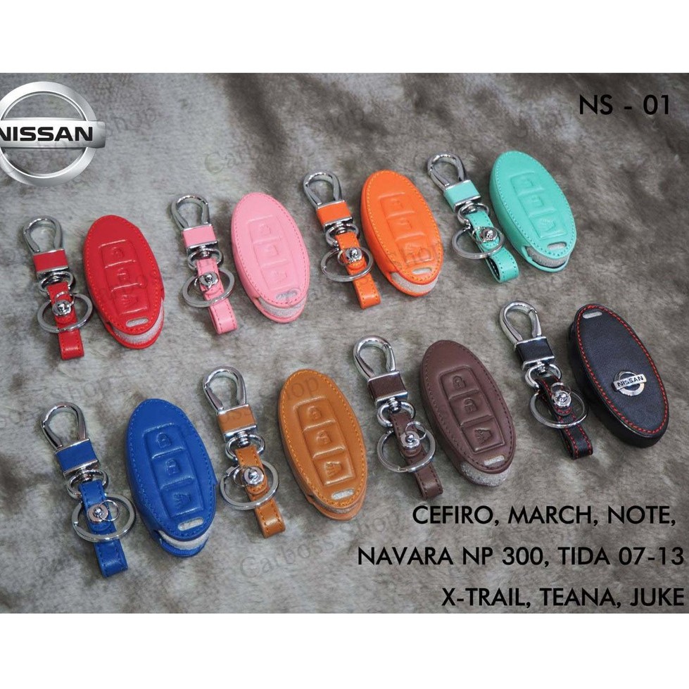 ซองหนังแท้กุญแจรถ-nissan-cefiro-nissan-march-nissan-note-nissan-navara-np300-nissan-x-trail-teana-รับประกันหนังแท้
