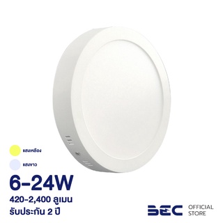 BEC WINE 6,12,18,24W ไฟติดลอย LED กลม รับประกัน 2 ปี แสงวอร์มไวท์,เดย์ไลท์