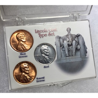 🔥 ชุดเหรียญลินคอล์น US One Cent ยุค World War II