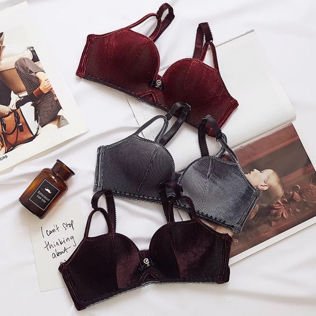 ชุดชั้นใน-bralette-set-เซ็ทชุดชั้นในกำมะหยี่-เรียบหรู-เซ็กซี่-braกำมะหยี่