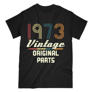 เสื้อยืดผ้าฝ้ายพิมพ์ลายขายดี เสื้อยืดคอกลม ผ้าฝ้าย พิมพ์ลาย 1973 Retro 70S 45Th Birthday Tee Old สไตล์วินเทจ สําหรับผู้ช