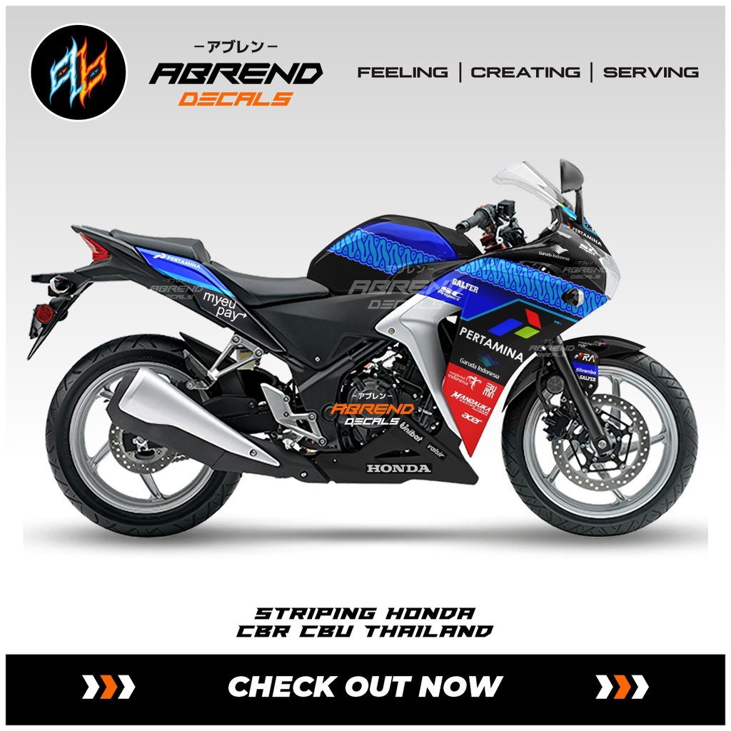 สติกเกอร์รูปลอก CBR CBU THAILAND MANDALIKA Sticker CBR CBU FULL DECAL ...