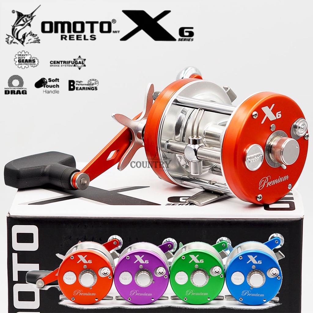 รอกเบท-omoto-x6-หมุนขวา-สีสวย-งานหนักสบายๆ