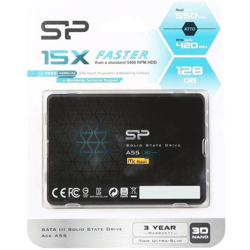 128GB SSD SILICON POWER A55 2.5" (SP128GBSS3A55S25) SP Silicon Power NAND -  สินค้ารับประกัน 3 ปี | Shopee Thailand