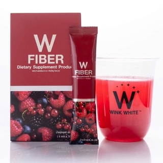 🚘สินค้าพร้อมส่ง🚘 wink white Fiber W วิ้งค์ไวท์ แพคเกจใหม่ (5 ซอง)