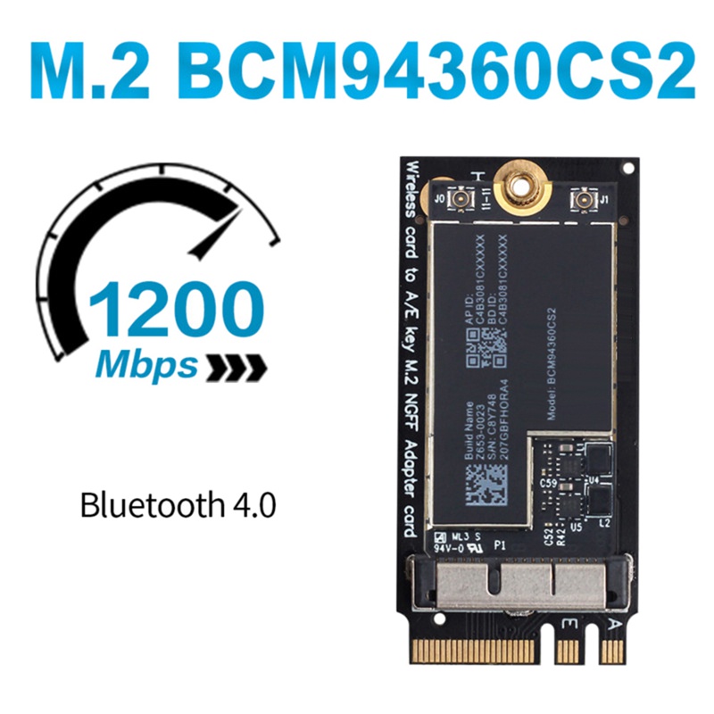 bcm94360cs2-การ์ด-wifi-ไร้สาย-บลูทูธ-4-0-802-11ac-hackintosh-macos-สําหรับ-air-11-นิ้ว-a1465-13-นิ้ว-a1466-2013-md711ll