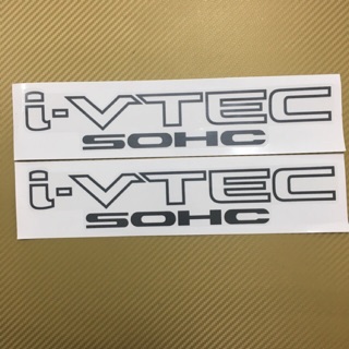 สติกเกอร์​งานสกรีน ​i-vtec sohc ติดข้างประตู​รถ​ฮอนด้า​ 1 ชุดมี 2 แผ่น