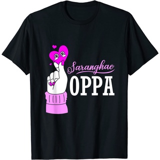 ROUND คอลูกเรือเสื้อยืด ผ้าฝ้าย พิมพ์ลาย Kdrama Oppa สไตล์เกาหลี-4XL