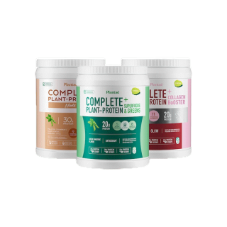 [โค้ดคู่ลดเพิ่ม 600.-] Plantae Healthy Edition : เซต Complete Plant-Protein : Nude, Strawberry, Green Smoothie